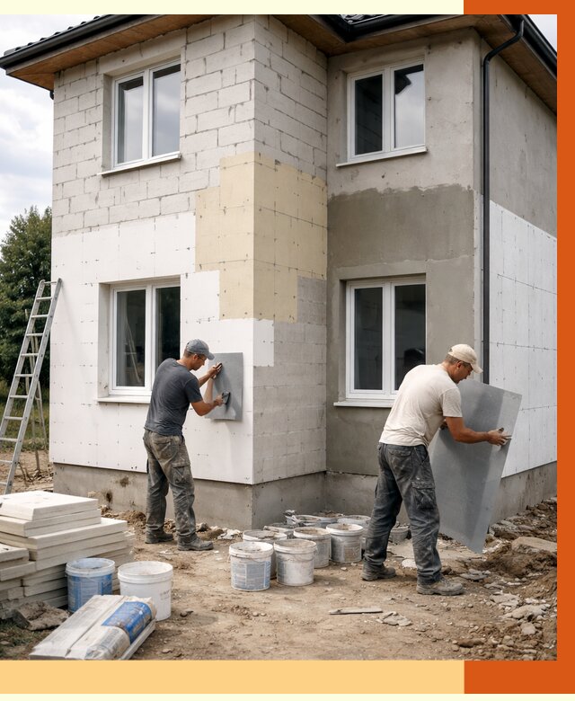 Утепление дома из газобетона в Черемхове от 4379 руб./м² — заказать у ТепломастерЧрм